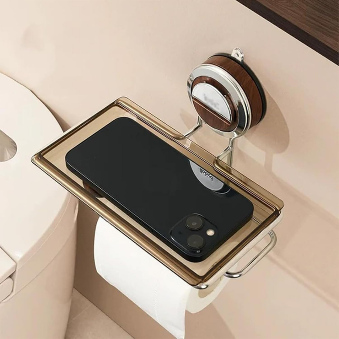 HOMERO Stainless Steel Suction Cup Organizer with Paper Holder