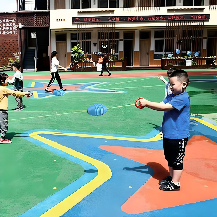 Colorful Children Training Pull Up Shuttle Ball Toy