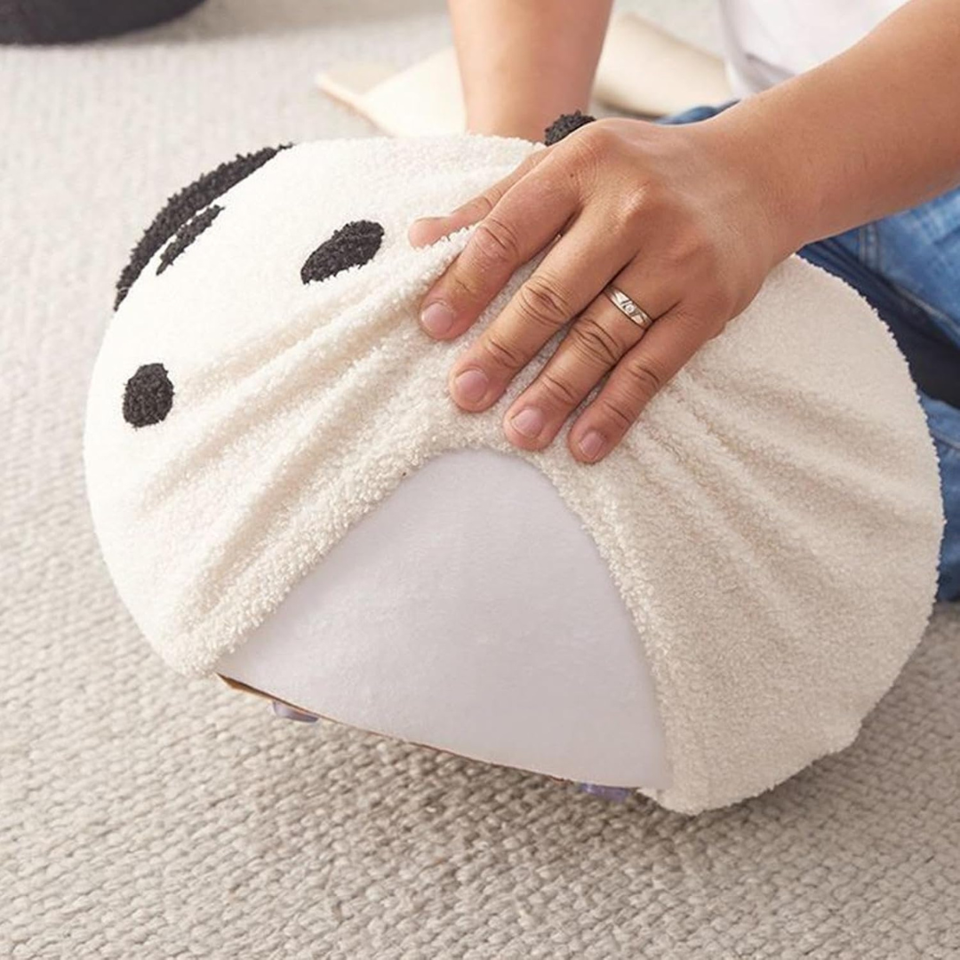 HOMERO Animal Shaped Footstool with Padded Plush Seat