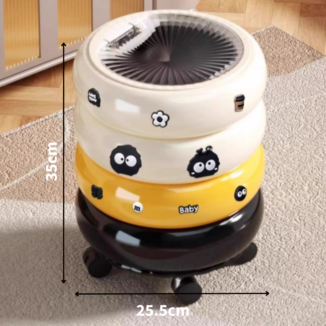 Elegant Odor Lock Trash Bin with Wheels