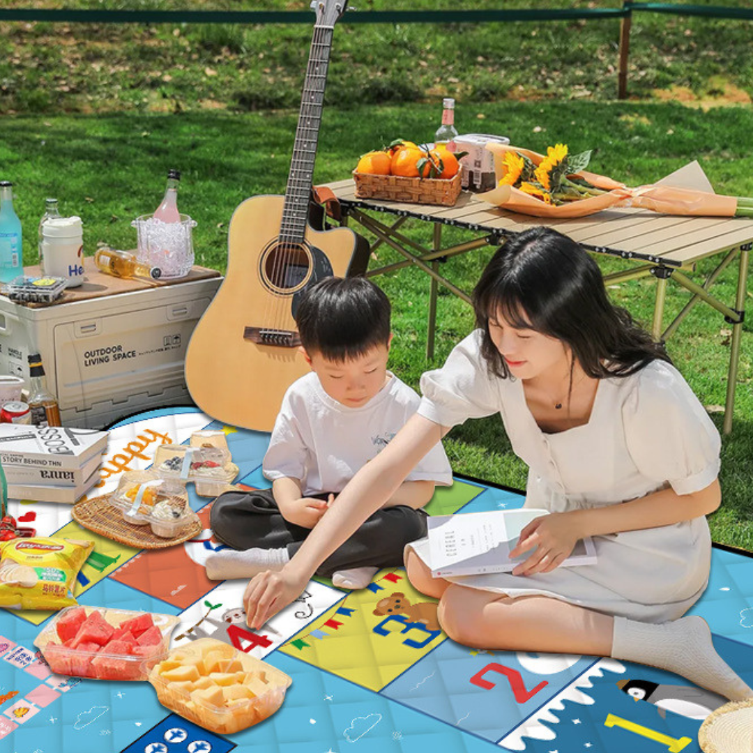 Foldable Waterproof Outdoor Camping Mat with Triple-Layer Protection