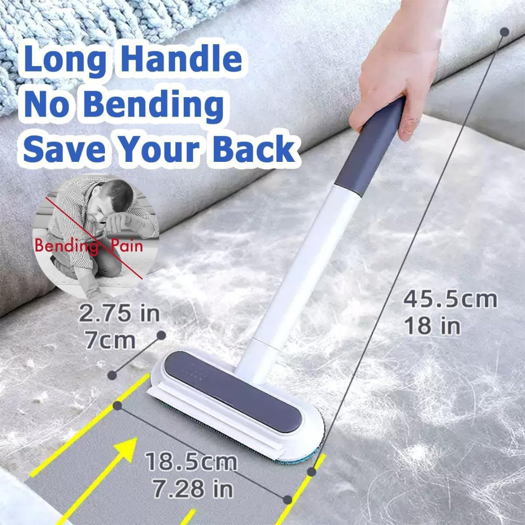 Long Handle Multi Surface Cleaning Tool & Pet Hair Removal Brush