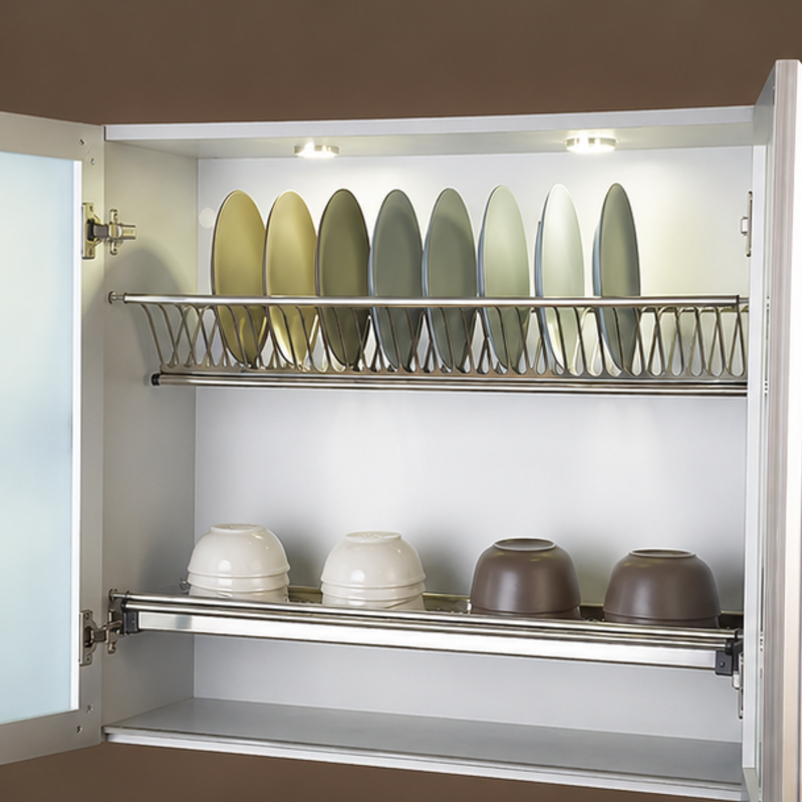 Modular Kitchen Stainless Steel Dish Plate Drainer Rack