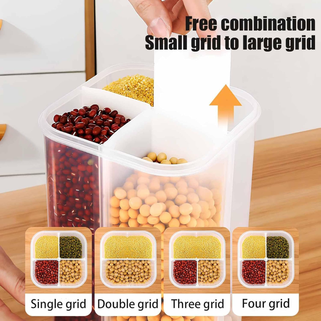 Multi Food Storage Four Compartment Airtight Container