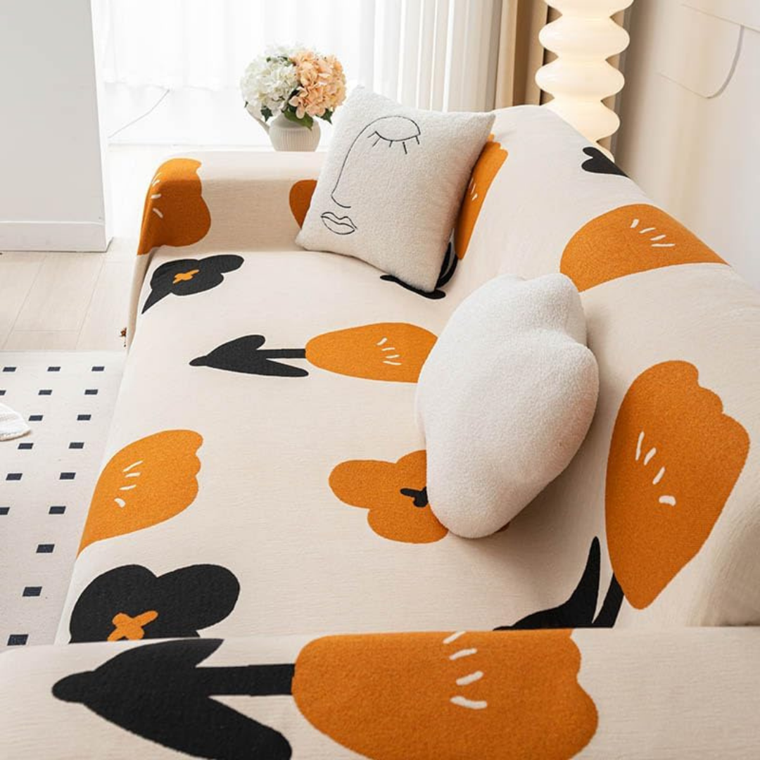 Premium Chenille Fabric Comfort Reversible Sofa Cover