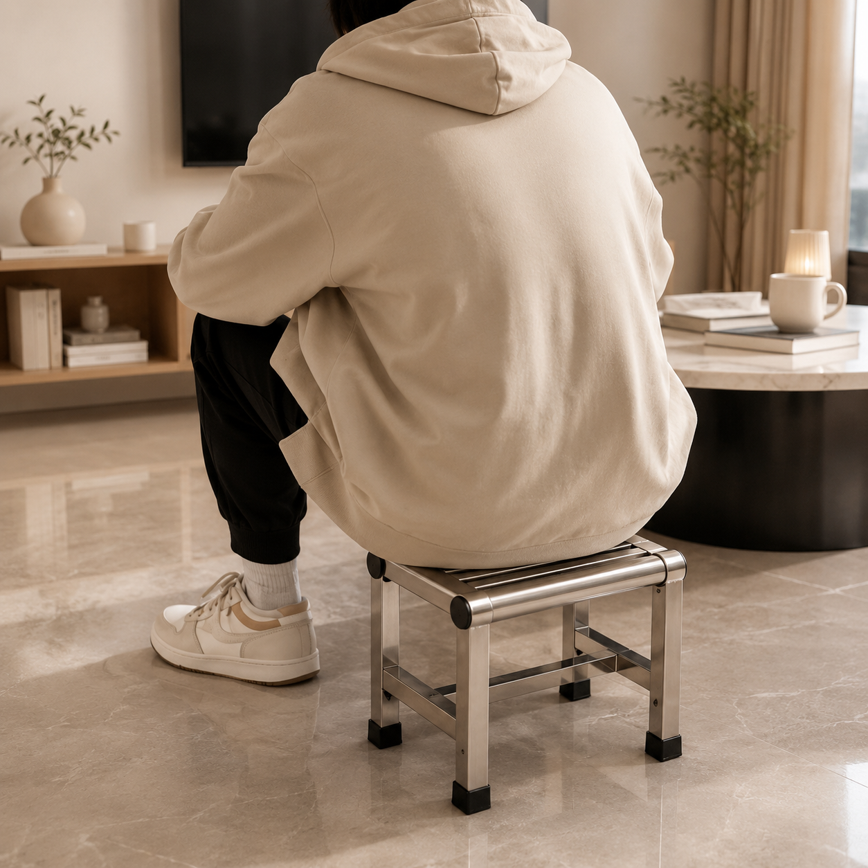 Homero Multipurpose Heavy-Duty Non Slip Stainless Steel Stool