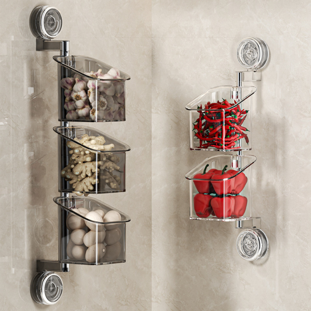 Homero Wall Mounted Suction Cup Rotating Organizer