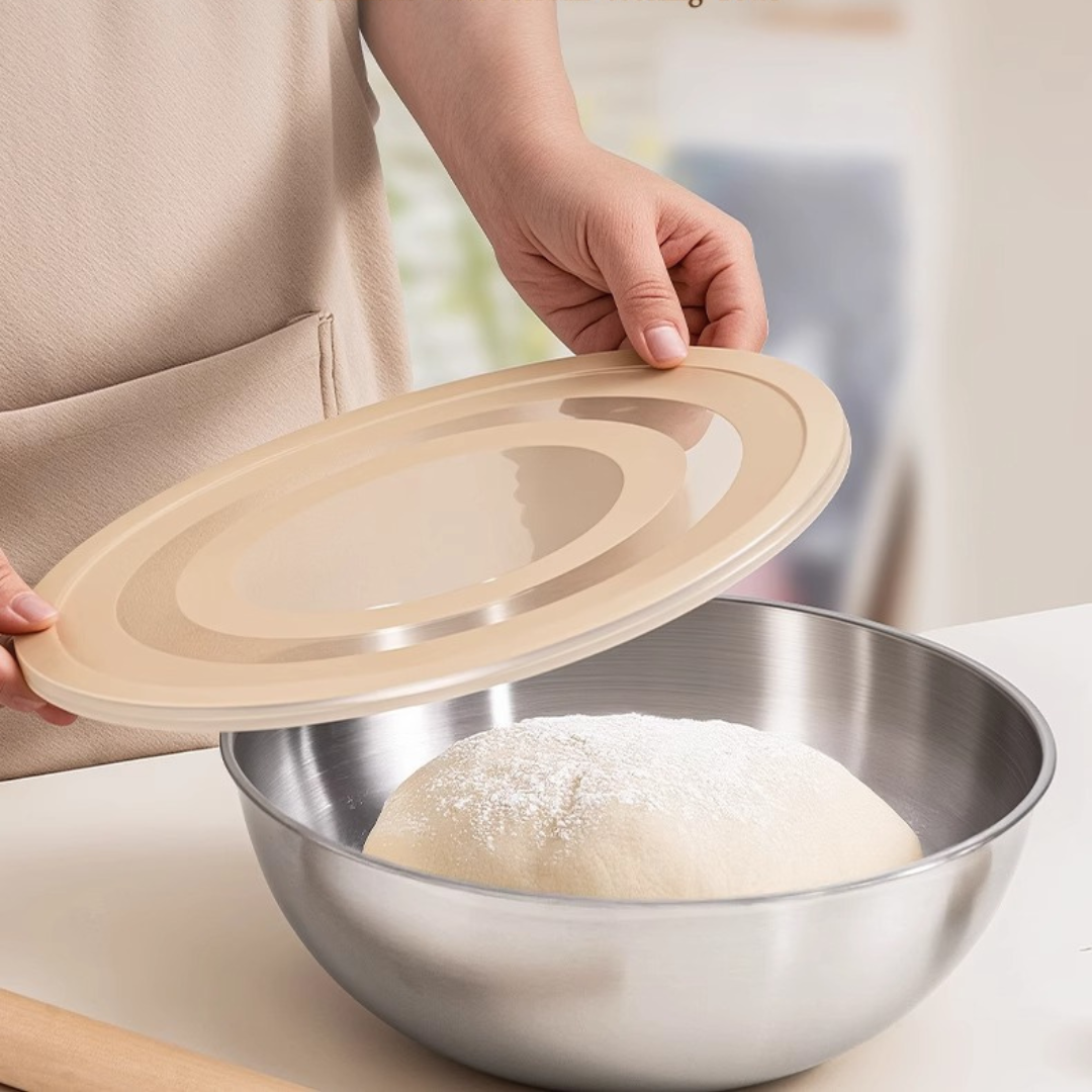 Premium 304 Stainless Steel Mixing Bowl with Measuring Scale and Lid