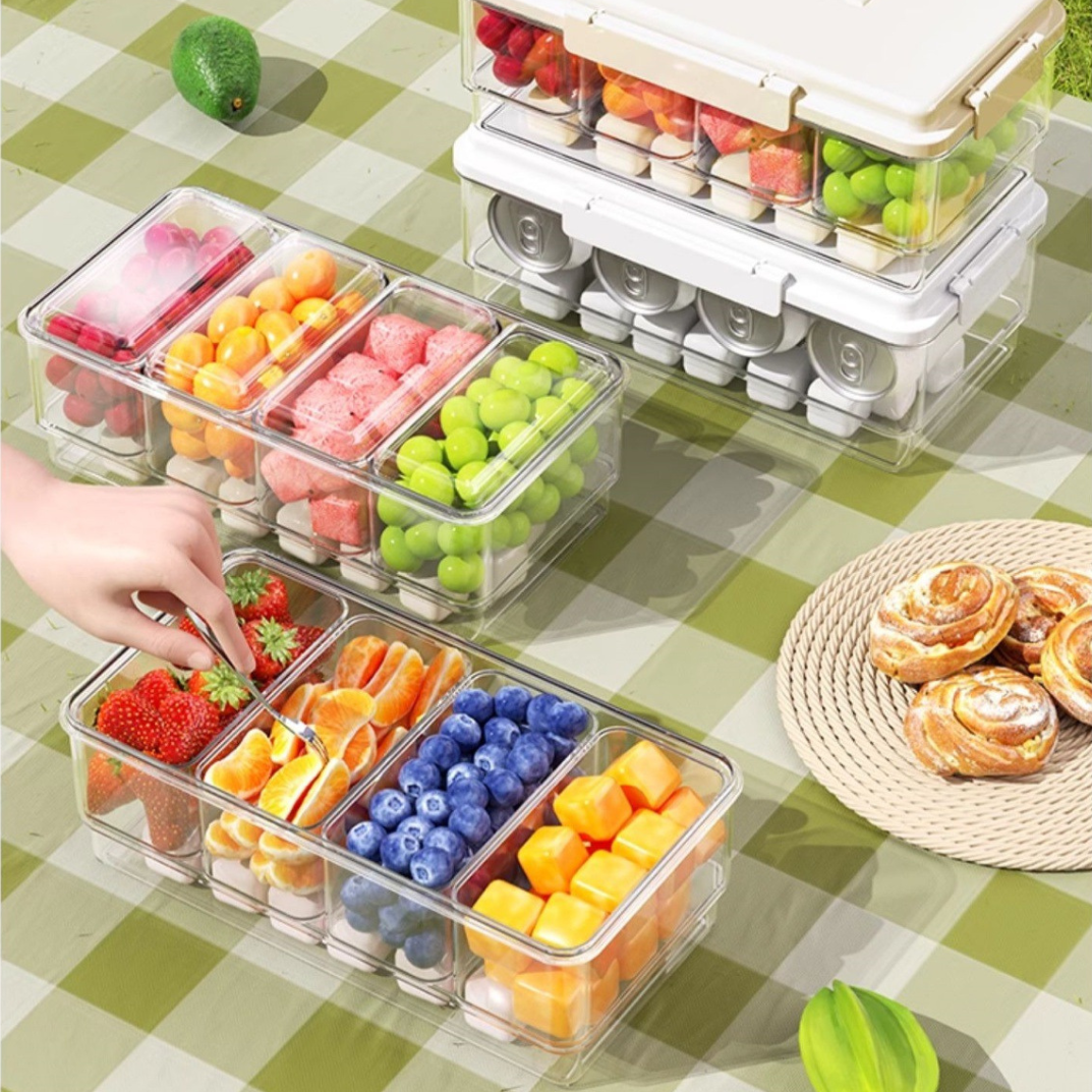 Homero Multi-Functional Portable Ice Cube Lunch Box with Sealed Compartments