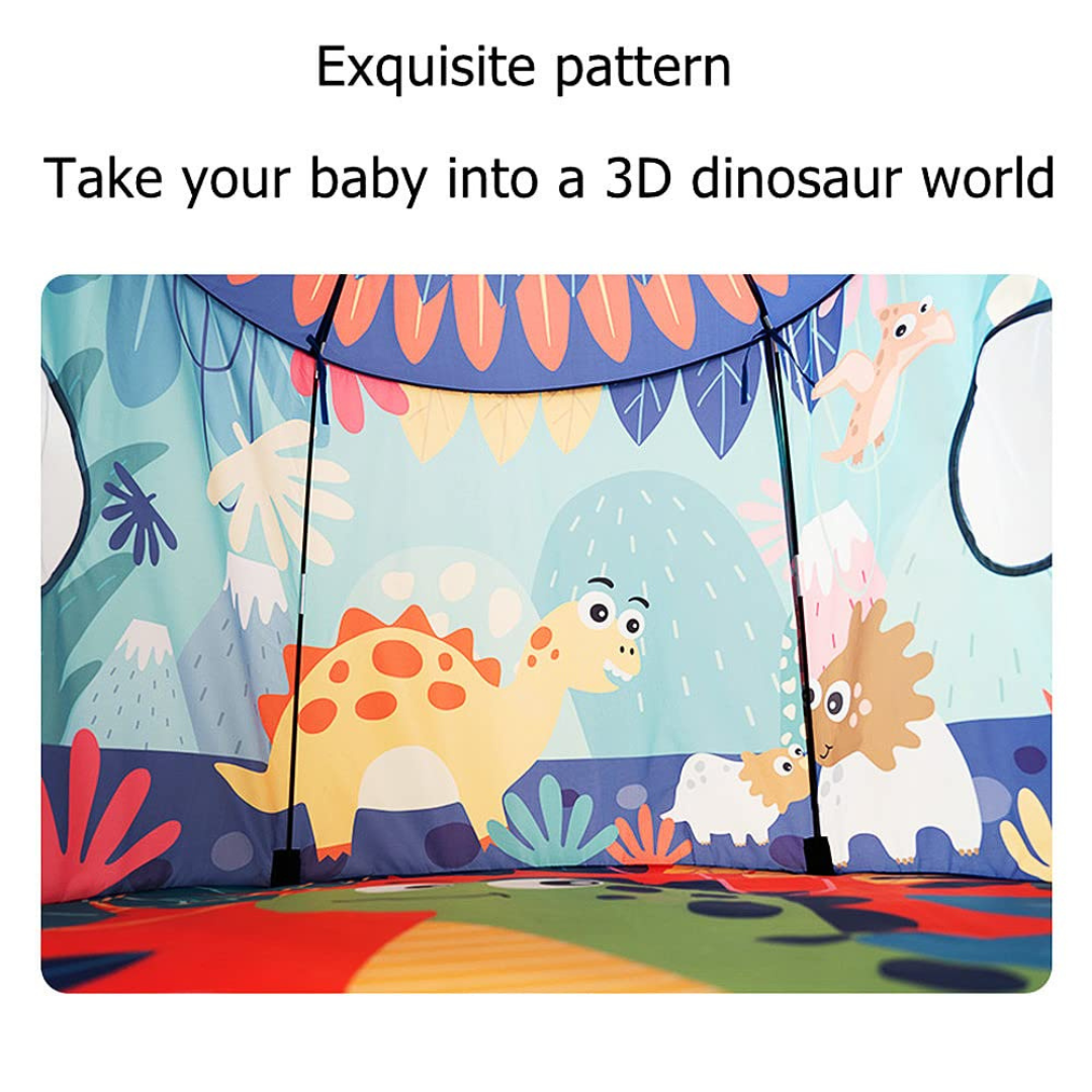 Dinosaur Kids Play Foldable Tent with Ring Game