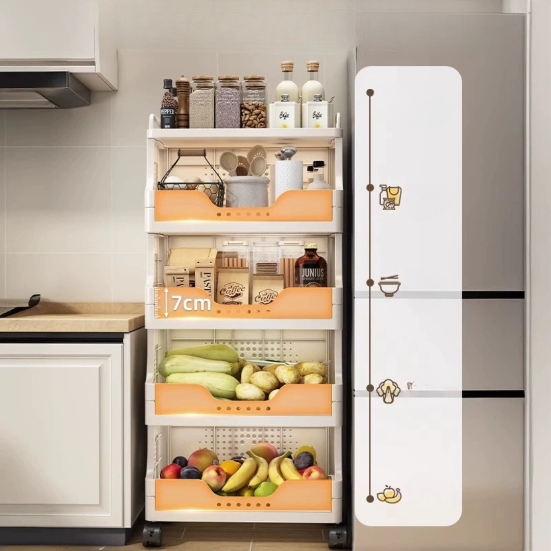 Premium Multi Layer Storage Rack With 360° Caster Wheels