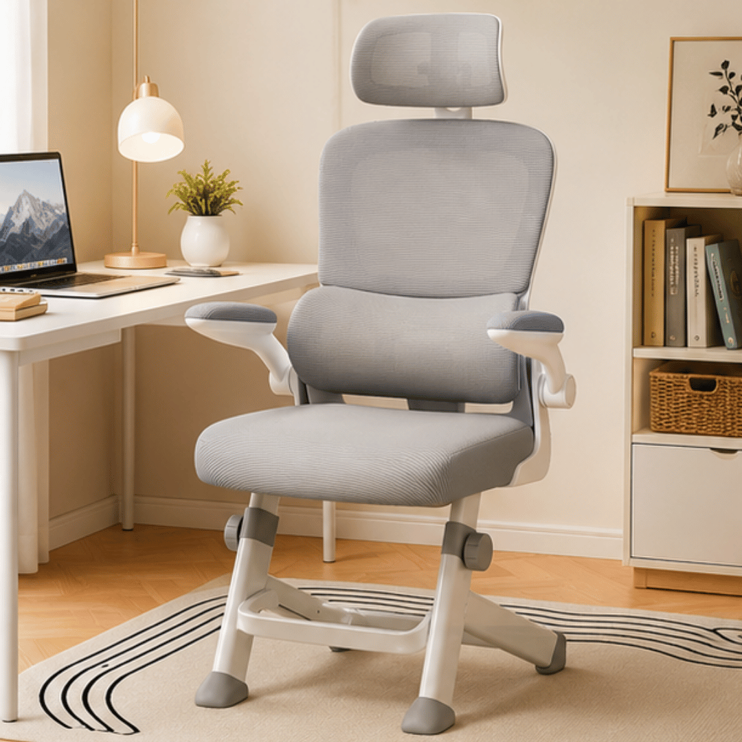 Modern Ergonomic Home Office Chair With Breathable Mesh Adjustable Armrests Headrest and Lumbar Support