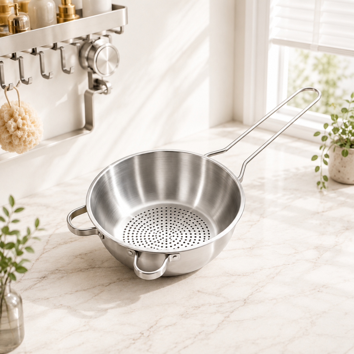 Multipurpose Stainless Steel Draining Sieve Bowl