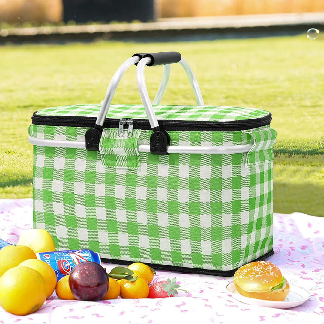 Homero Multi-Purpose Insulated Foldable Picnic Basket with Aluminum Frame