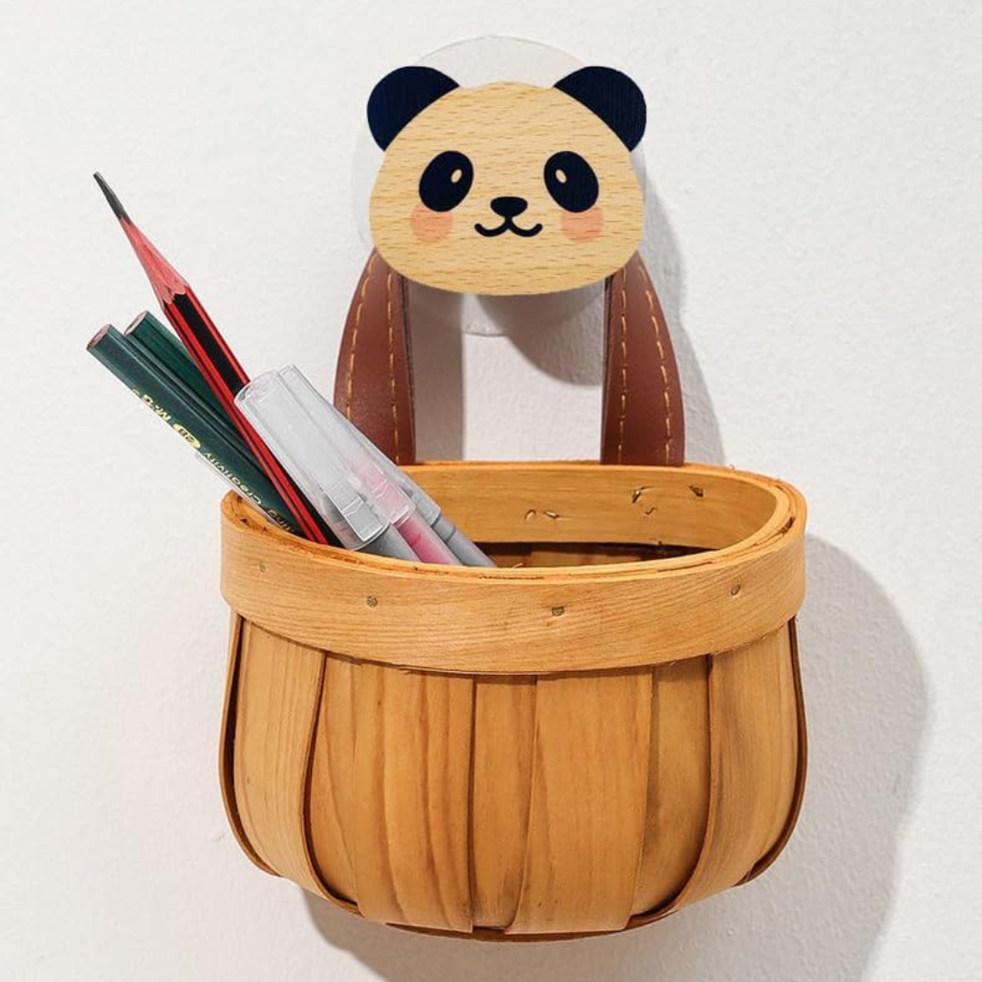 Homero Multi-Purpose Wooden Wall Hanging Storage Basket