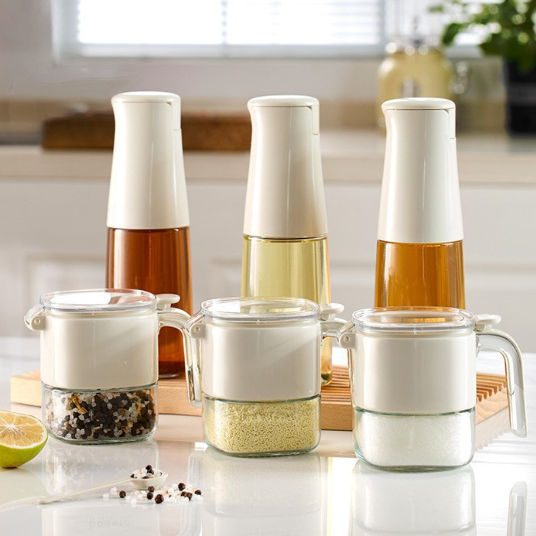 Homero Multi-Purpose One-Hand Operated Spice Jar with Flip Cap
