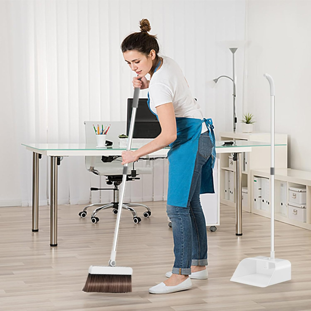 3 in 1 Magnetic 180 Degree Rotating Broom Head Dustpan with Spill Control