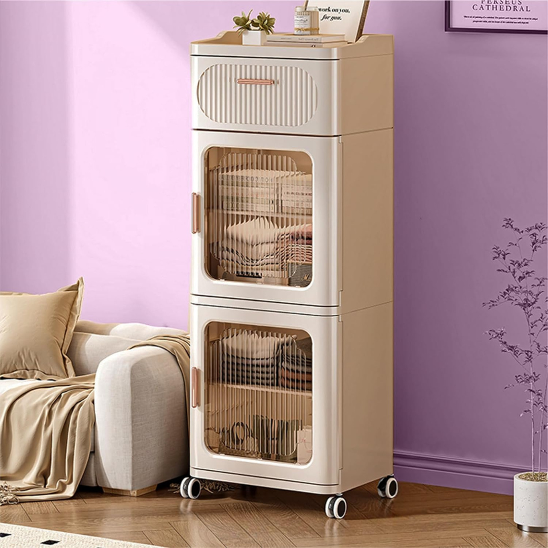 Multi Purpose Plastic Storage Drawer Cabinet with Wheels