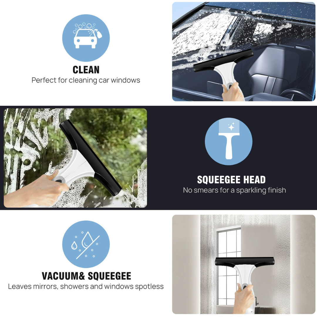 Electric Multi Surface Window Cleaning Squeegee Kit