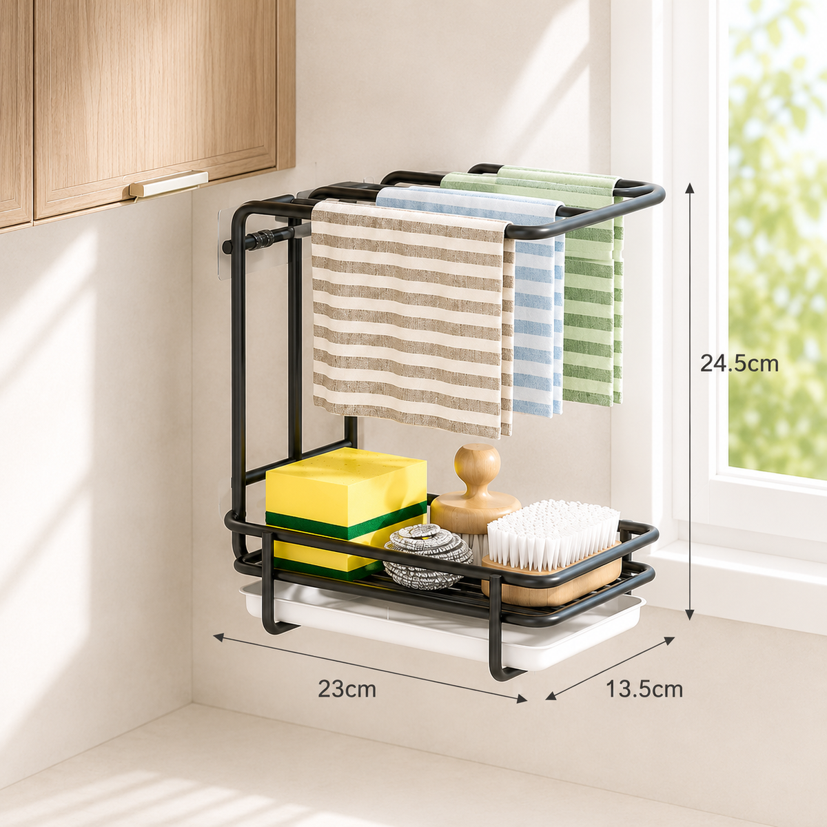 Homero Carbon Steel Kitchen Draining Rack Organizer