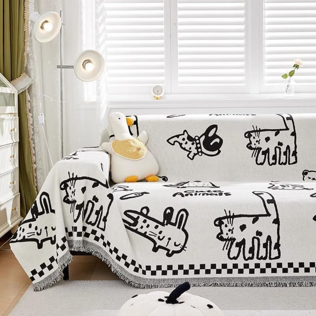 Luxury Reversible Chenille Sofa Throw Cover