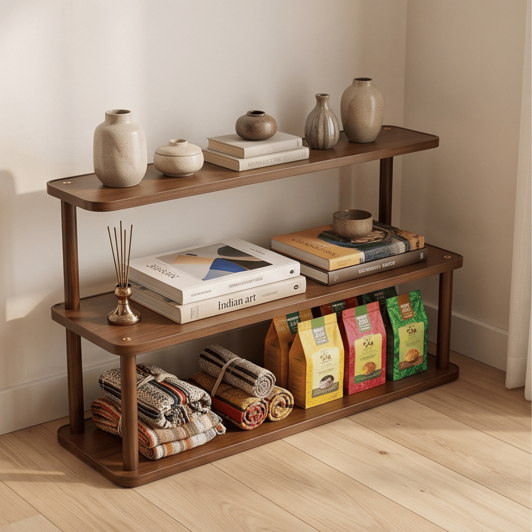 Multi-Layer Wooden Countertop Storage Rack