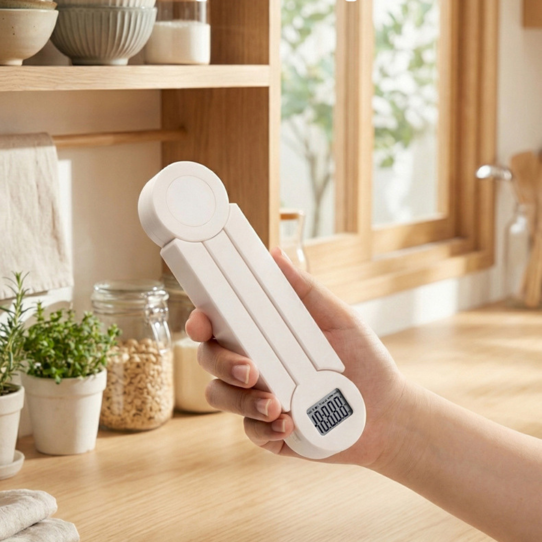 Foldable Digital Kitchen Food Weighing Scale with LCD Display