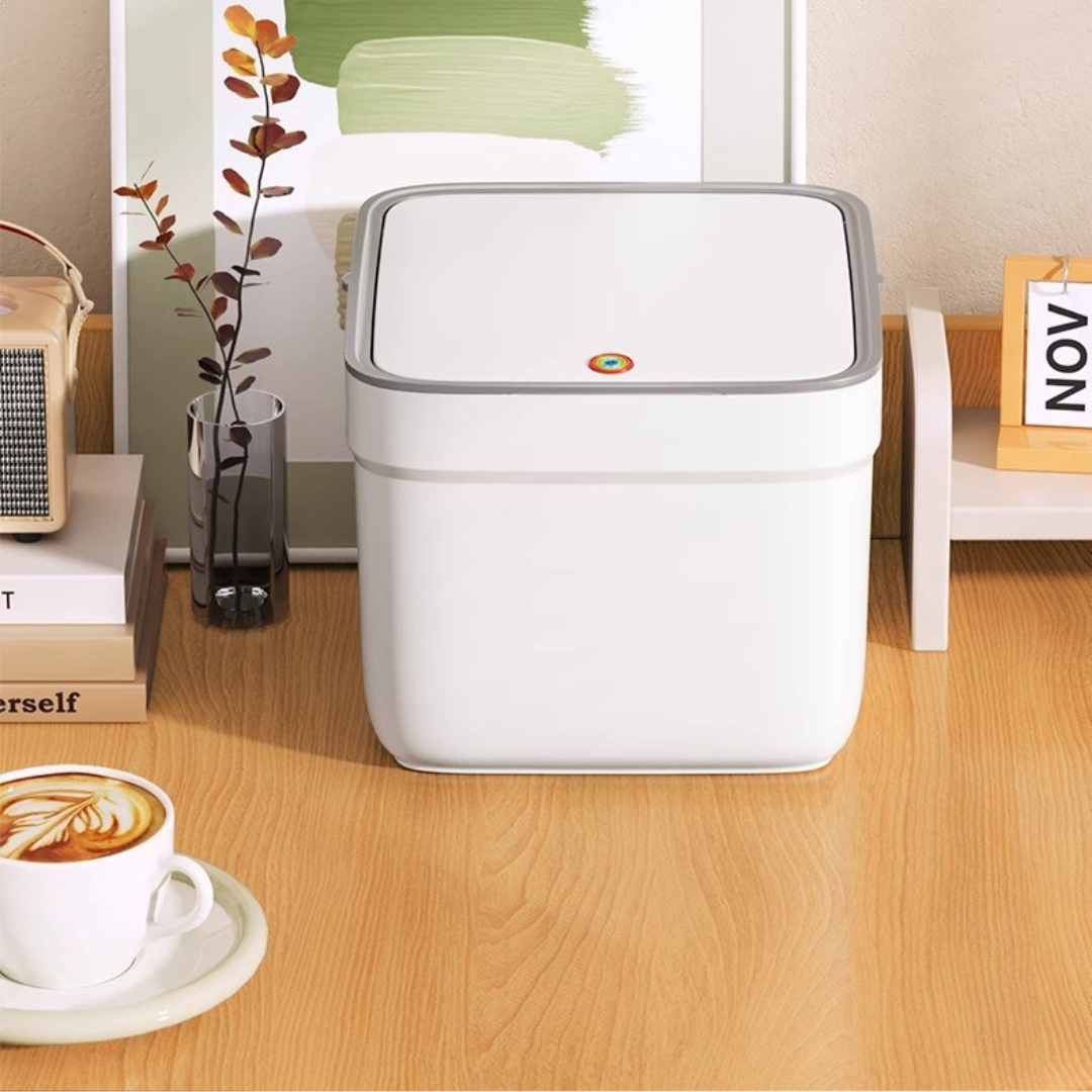 HOMERO Elegant Compact Design Mini Desktop Trash Can - 2.4L Capacity