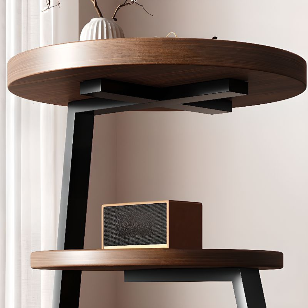 HOMERO Sepia Circular Reclaimed Classic Wood Table