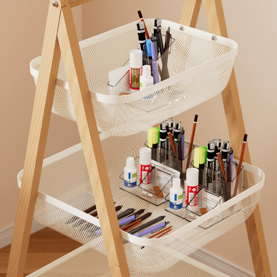 HOMERO Multi-Layer Storage Trolley with Smooth Wheels