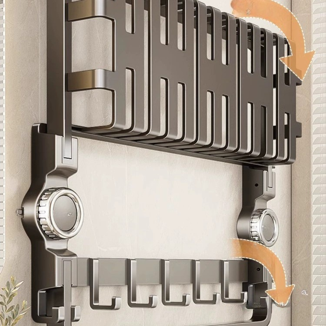 HOMERO Multi-Use Stainless Steel Space Saving Folding Storage Rack - 50cm