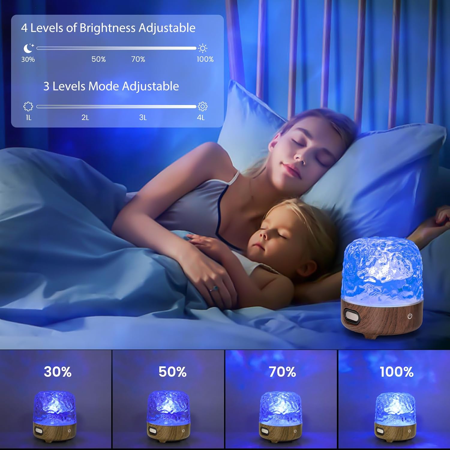 Ocean Wave Projector Lamp with Bluetooth Speaker