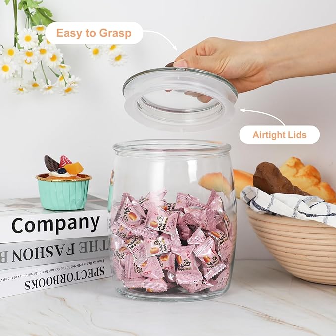 Large Capacity Multi-Purpose Glass Snack Jar (4 Litres)