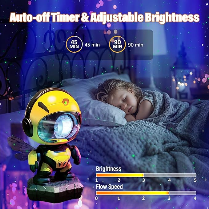 BeeStar LED Projector for Kids Room with Timer and Remote