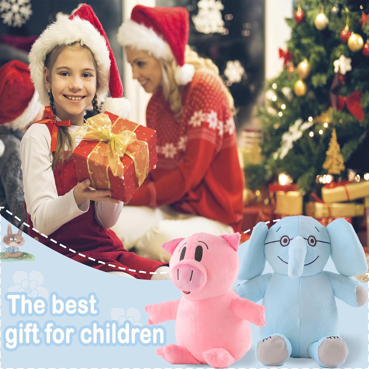 HOMERO Elephant Piggie Plush Soft Cuddly Toy Set