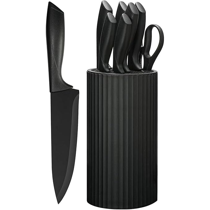 HOMERO Premium Stainless Steel Kitchen Knife Set With Universal Block