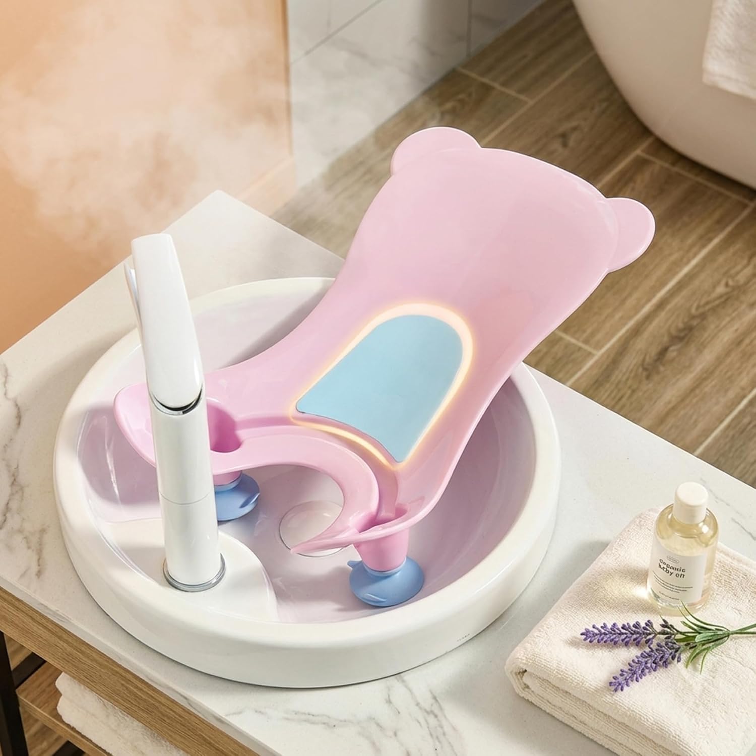 Ergonomic Infant Baby Butt Washing Foldable Basin