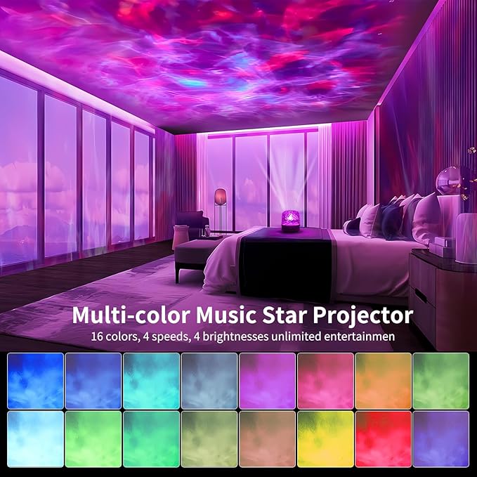 Ocean Wave Projector Lamp with Bluetooth Speaker