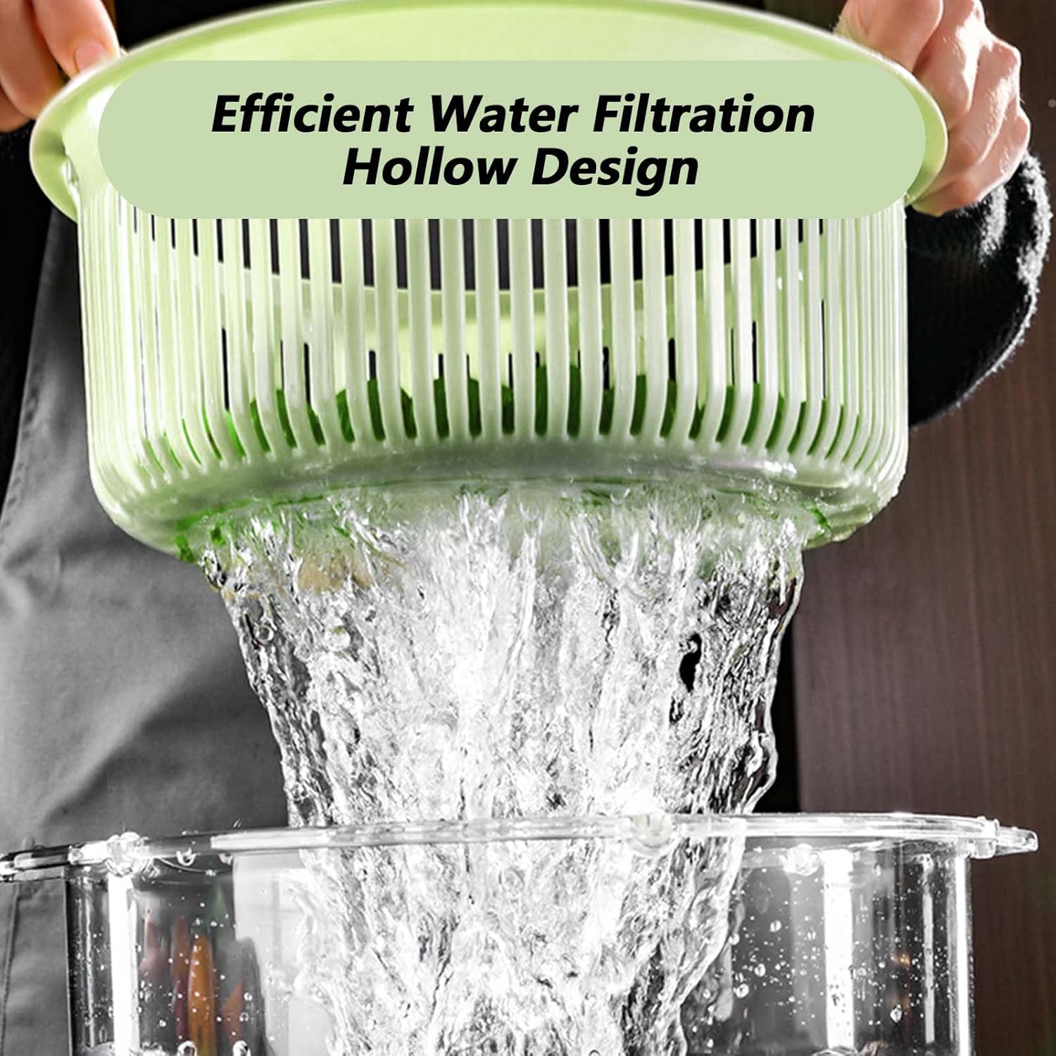 Double-Layer Multipurpose Rotating Drain Basket