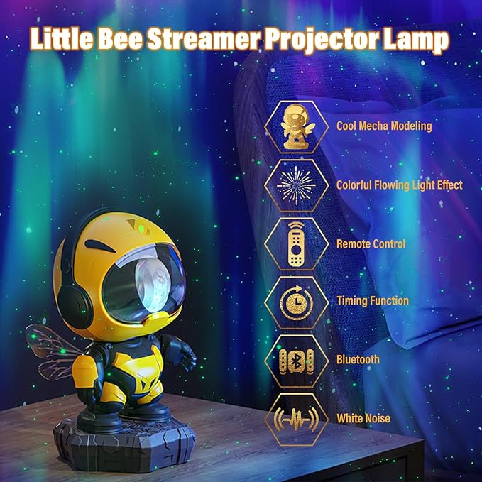 BeeStar LED Projector for Kids Room with Timer and Remote