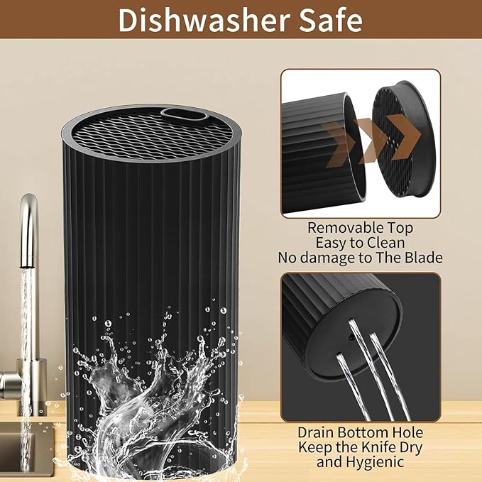 HOMERO Premium Stainless Steel Kitchen Knife Set With Universal Block