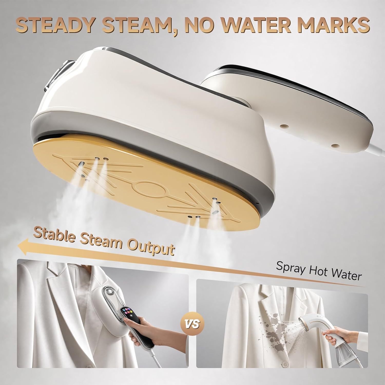 6 In 1 Portable Clothes Steamer with LED Touch Screen (1300W Fast Heating 160ML Capacity)