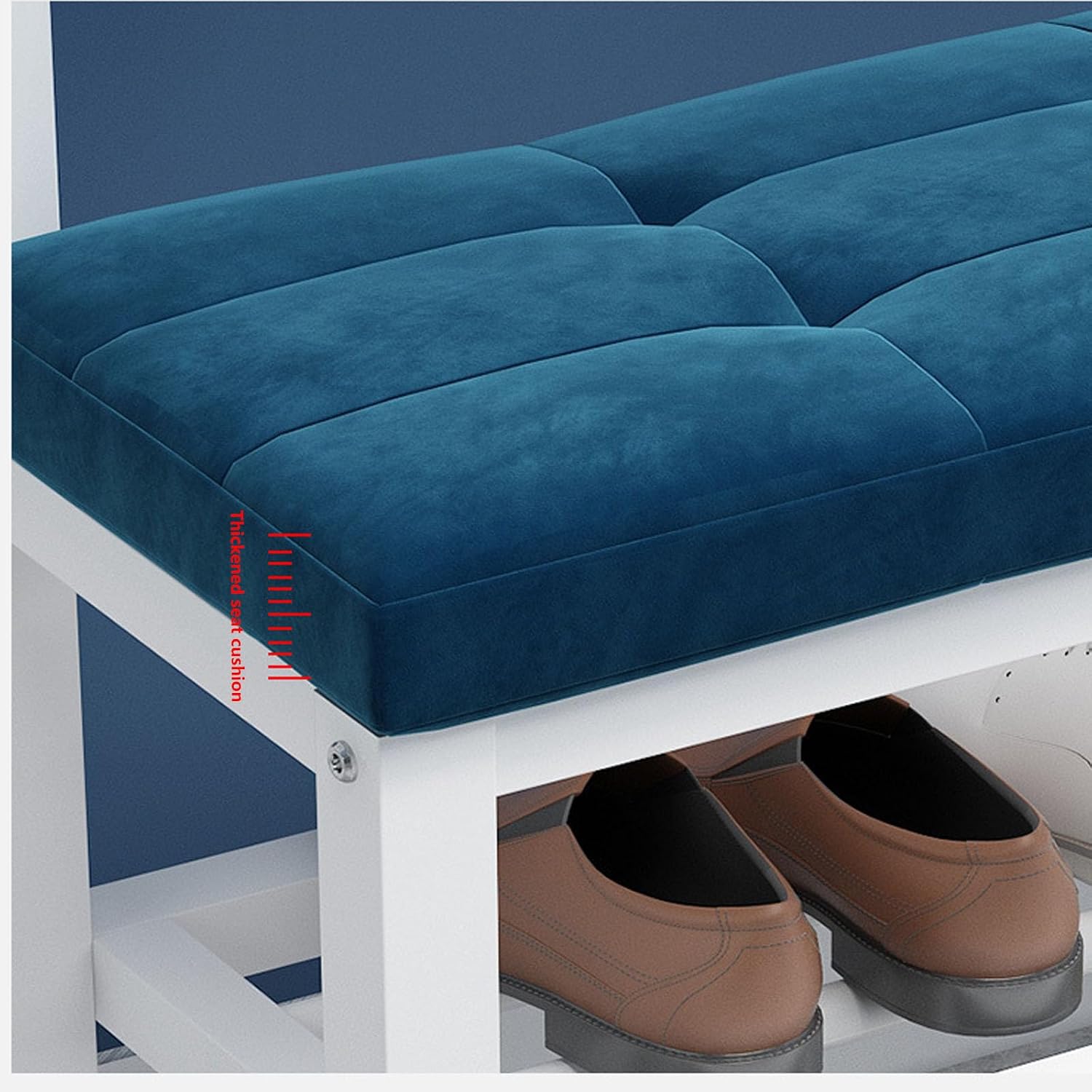 4 in 1 Entryway Coat Rack with Shoe Bench Storage Shelves and Removable Hooks