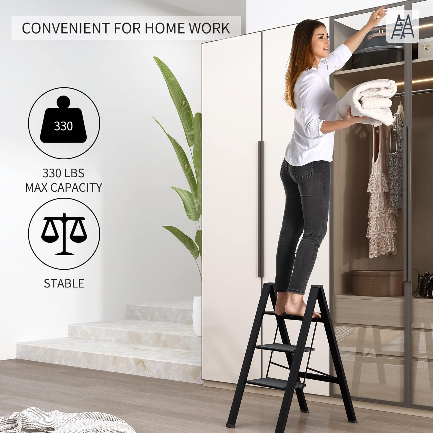Multipurpose Heavy Duty Non Slip Wide Pedals Step Ladder