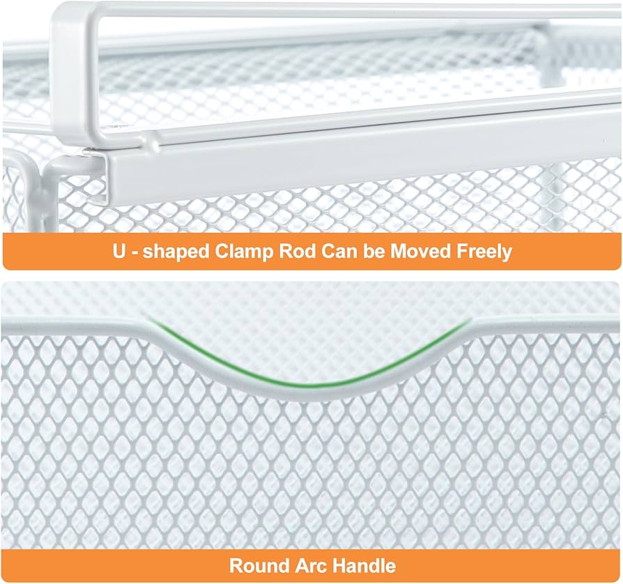 HOMERO Closet Pull Out Basket Smooth Sliding Drawer Organizer