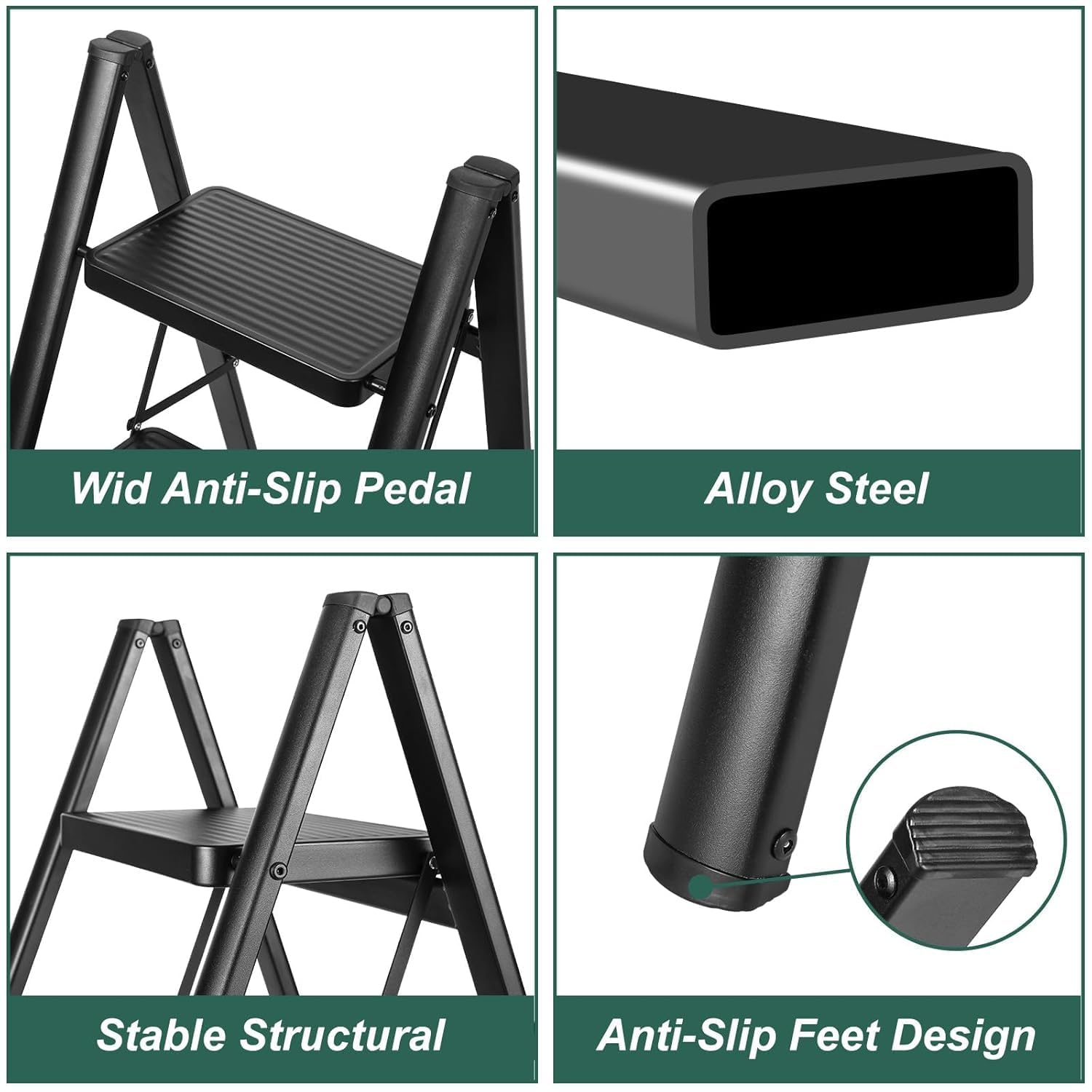 Multipurpose Heavy Duty Non Slip Wide Pedals Step Ladder