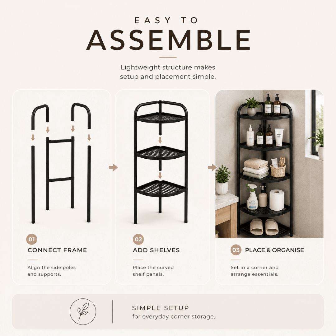 Homero Multi-Purpose Space Saving Corner Shelf Rack