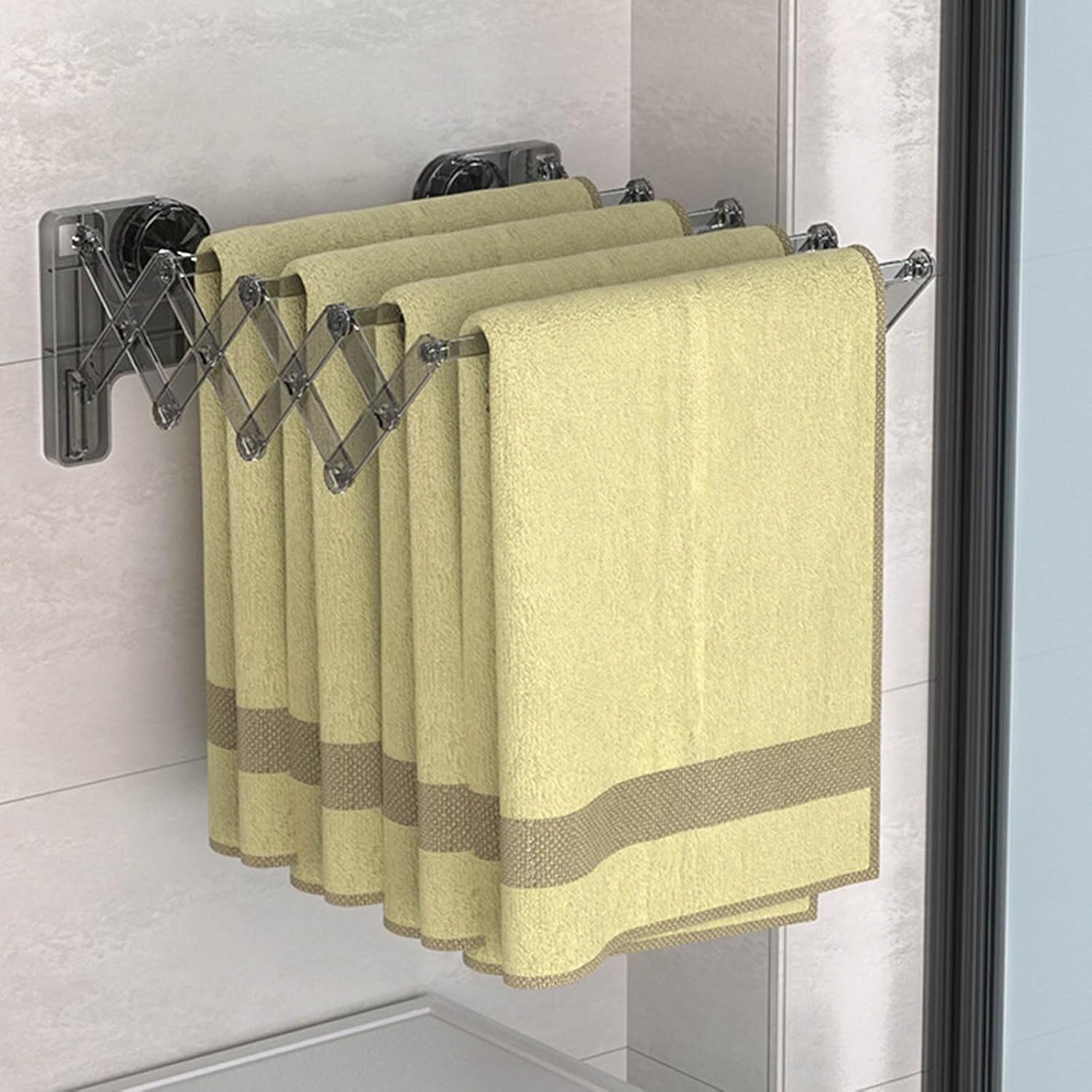 Homero Foldable Sock Drying Rack with Suction Cup Space Saving Design