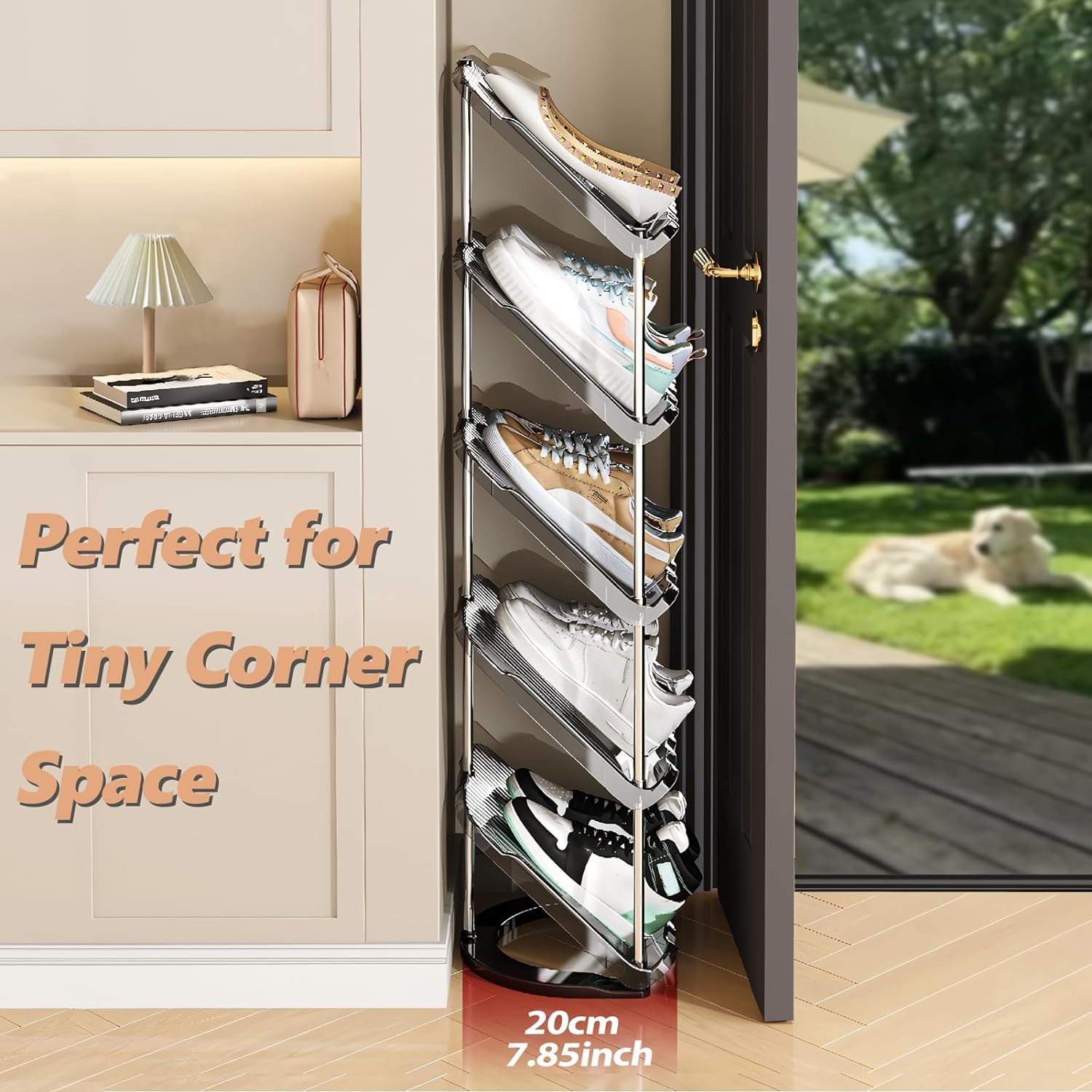 Homero Elegant Multi-Tier Outdoor Shoe and Utility Rack