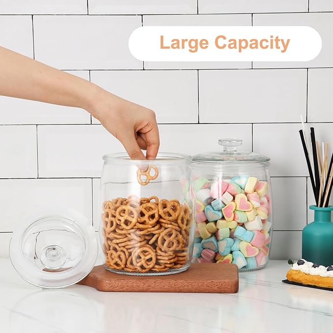 Large Capacity Multi-Purpose Glass Snack Jar (4 Litres)
